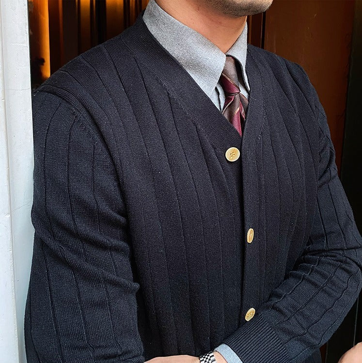 Exeter Plissierter Strickcardigan