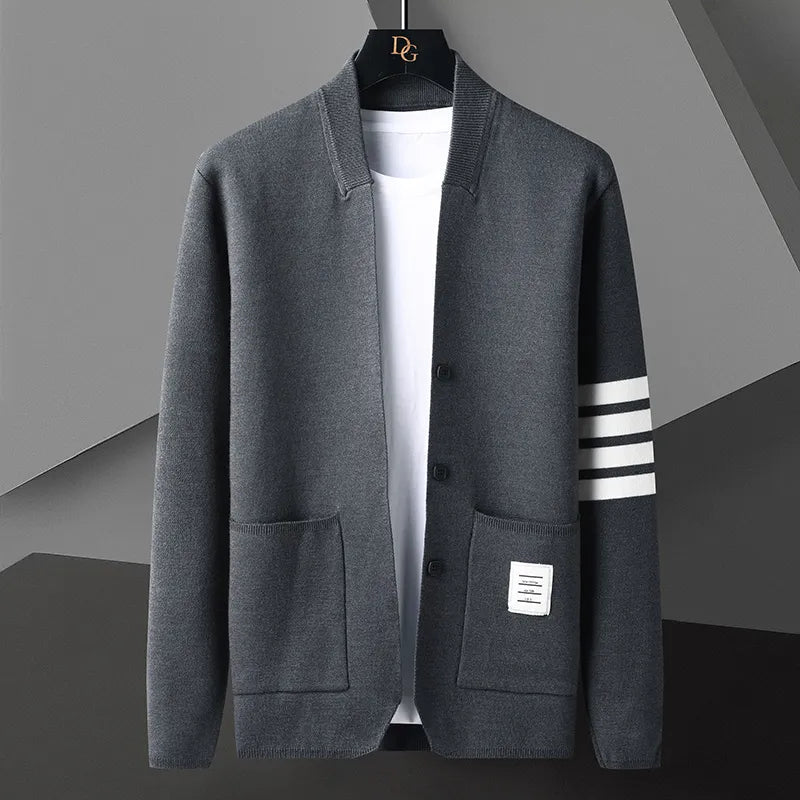 Heritage Wolle Streifen Cardigan
