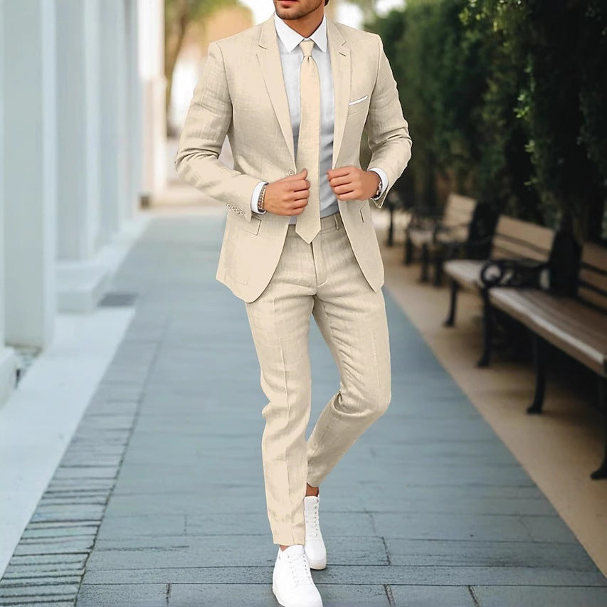 Herren Zweiteiler – Leichter maßgeschneiderter Blazer und Hose für den Sommer
