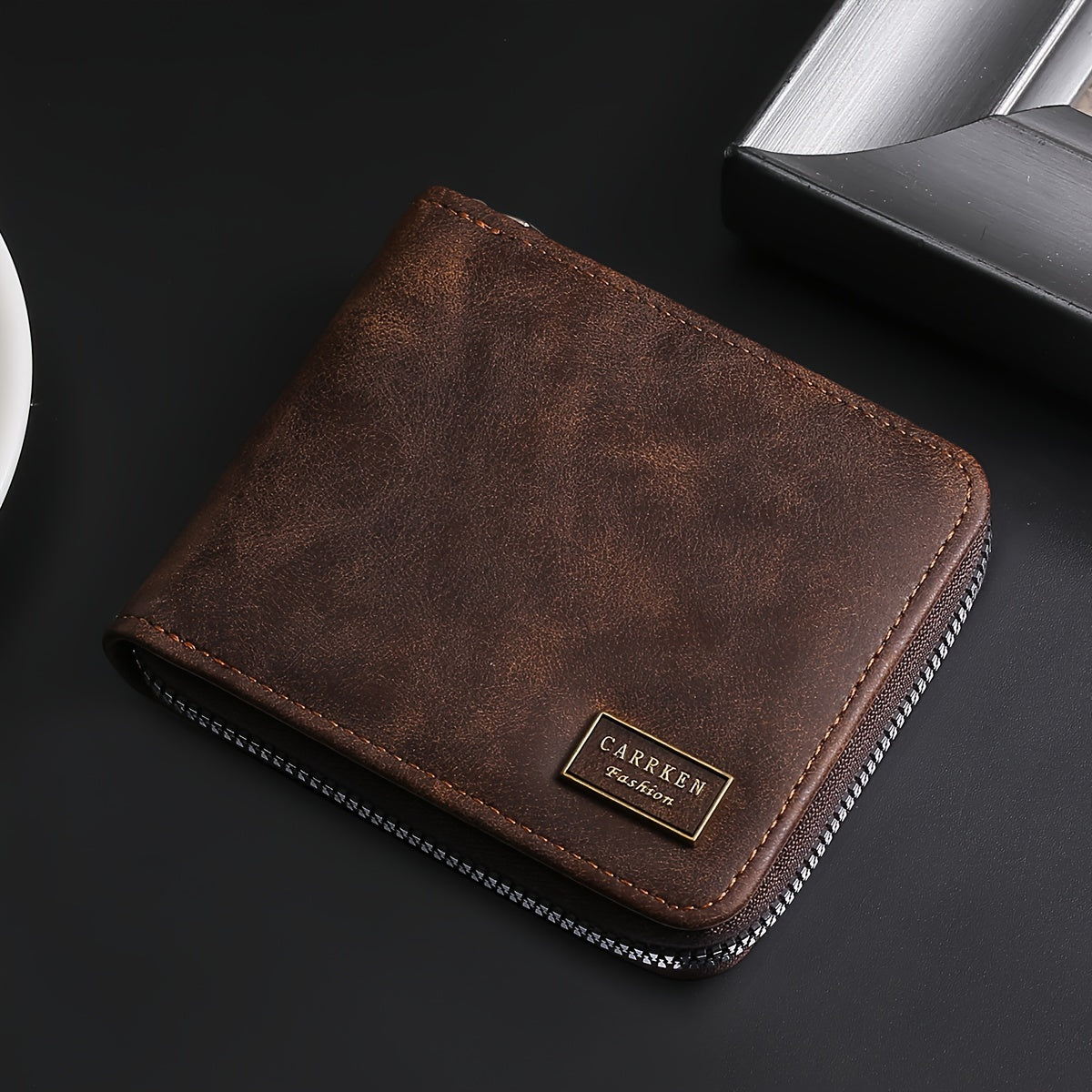 Herren Kompakte Reißverschluss Brieftasche – Schlank. Sicher. Taschenbereit.