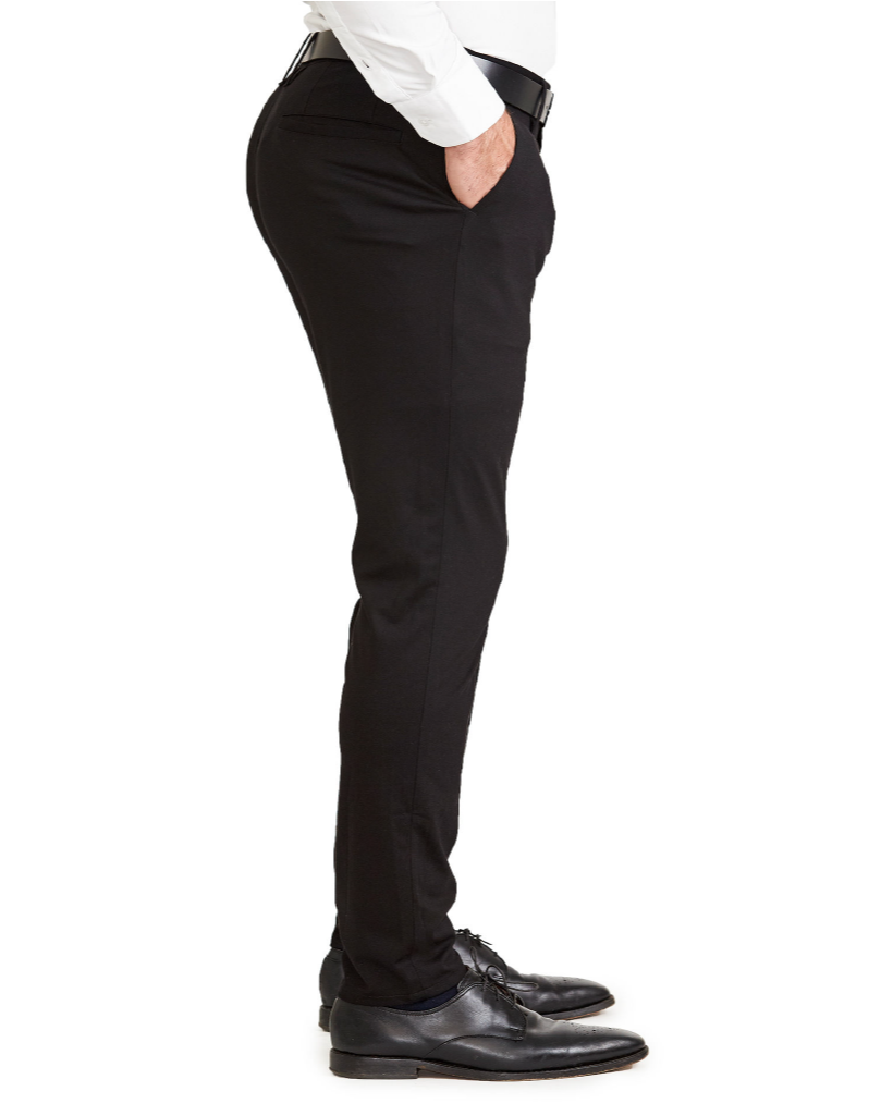 Pantalon de costume extensible coupe athlétique - noir