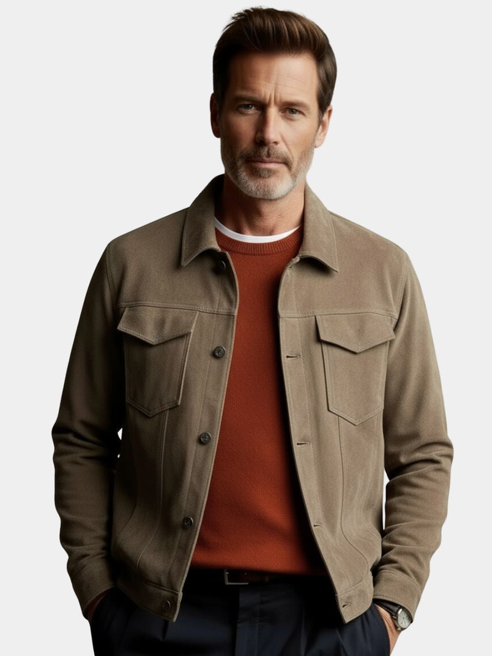 Laurent Leather Aviator Jacket