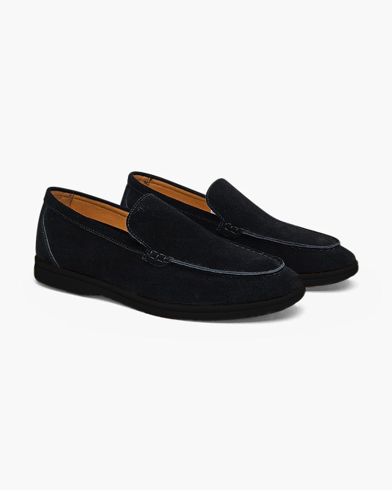 Mocassins en daim premium - semelles noires