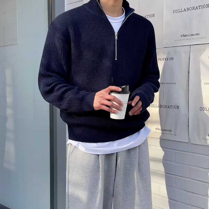 Jeonju Halb-Reißverschluss Pullover