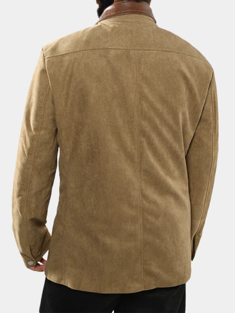 Lucien Autumn Suede Coat - Cross & Crown