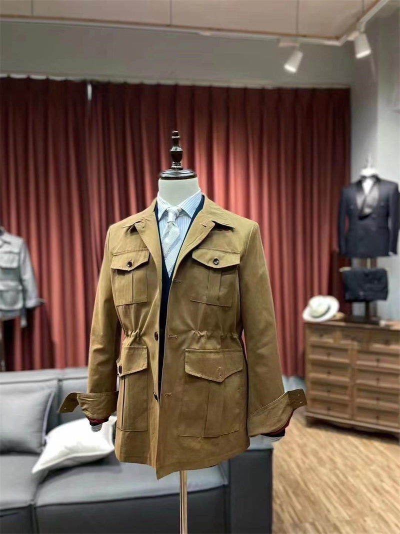 London Baumwollmischung Safari-Jacke