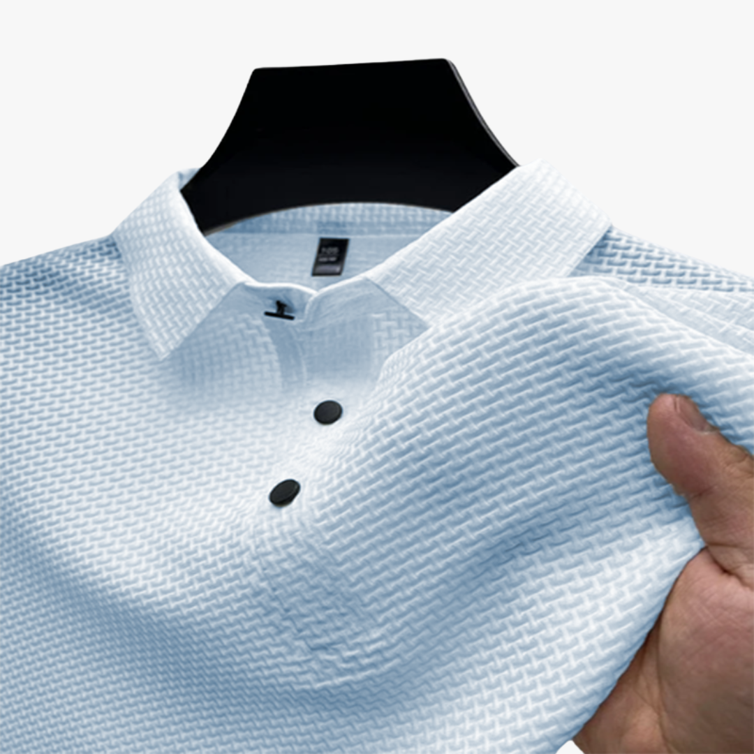 Four-Season Waffle Knit Polo