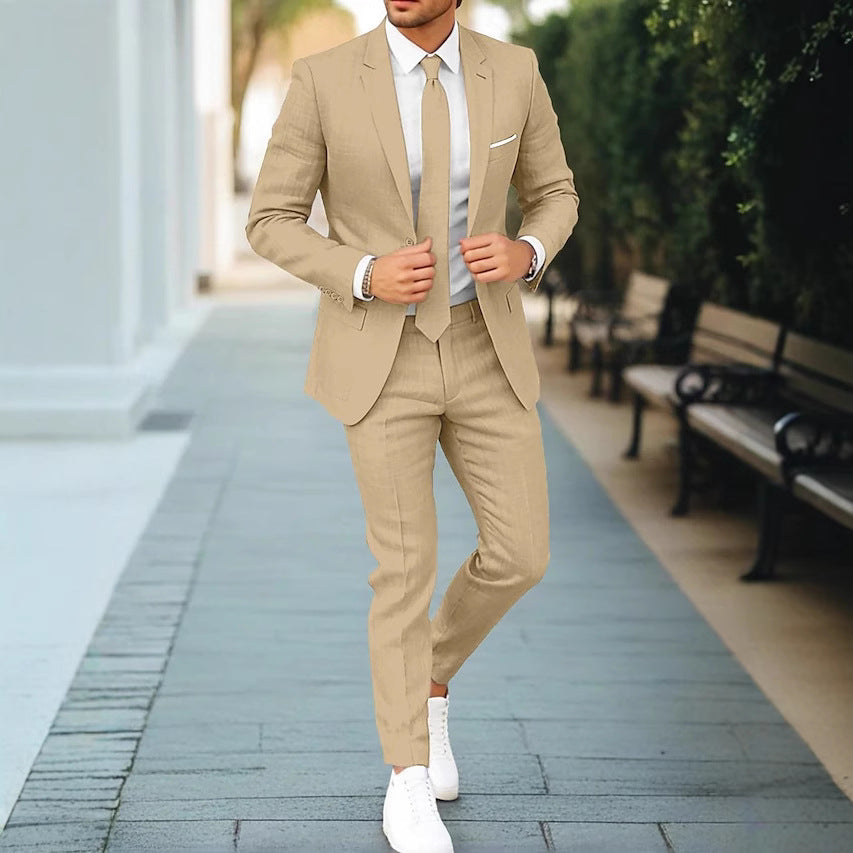 Herren Zweiteiler – Leichter maßgeschneiderter Blazer und Hose für den Sommer
