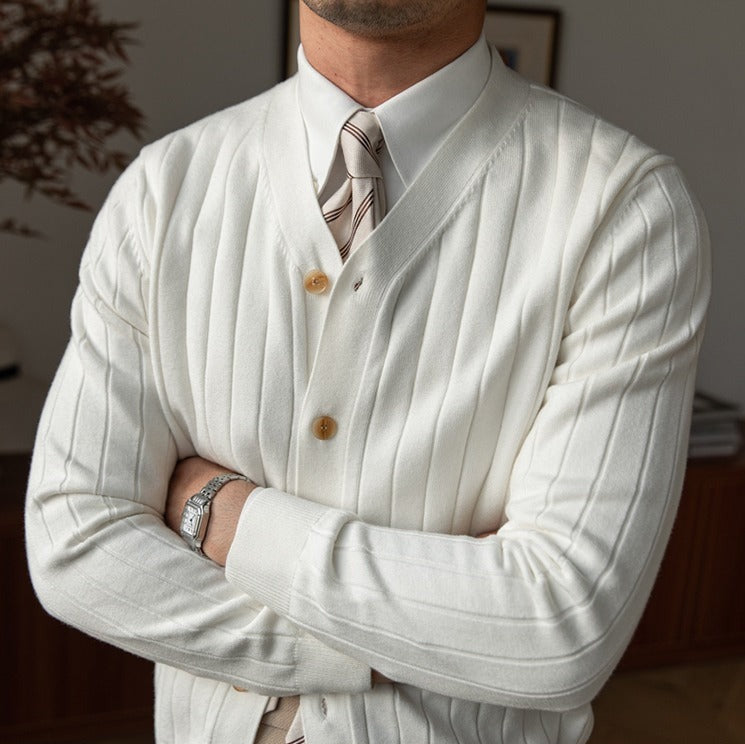 Exeter Plissierter Strickcardigan