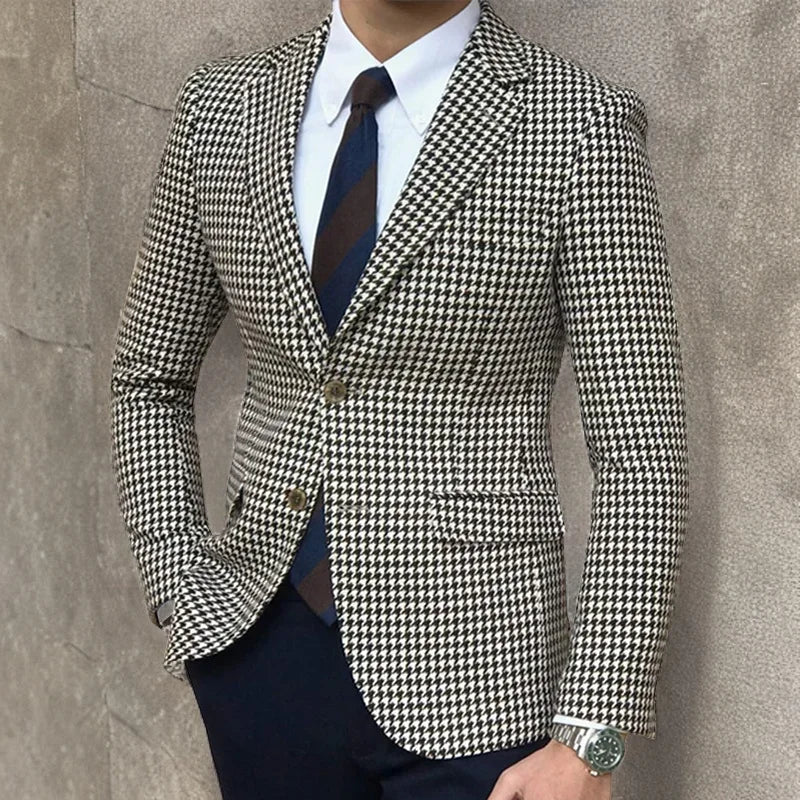 Hahnentritt Erbe Blazer — Taillierte Passform