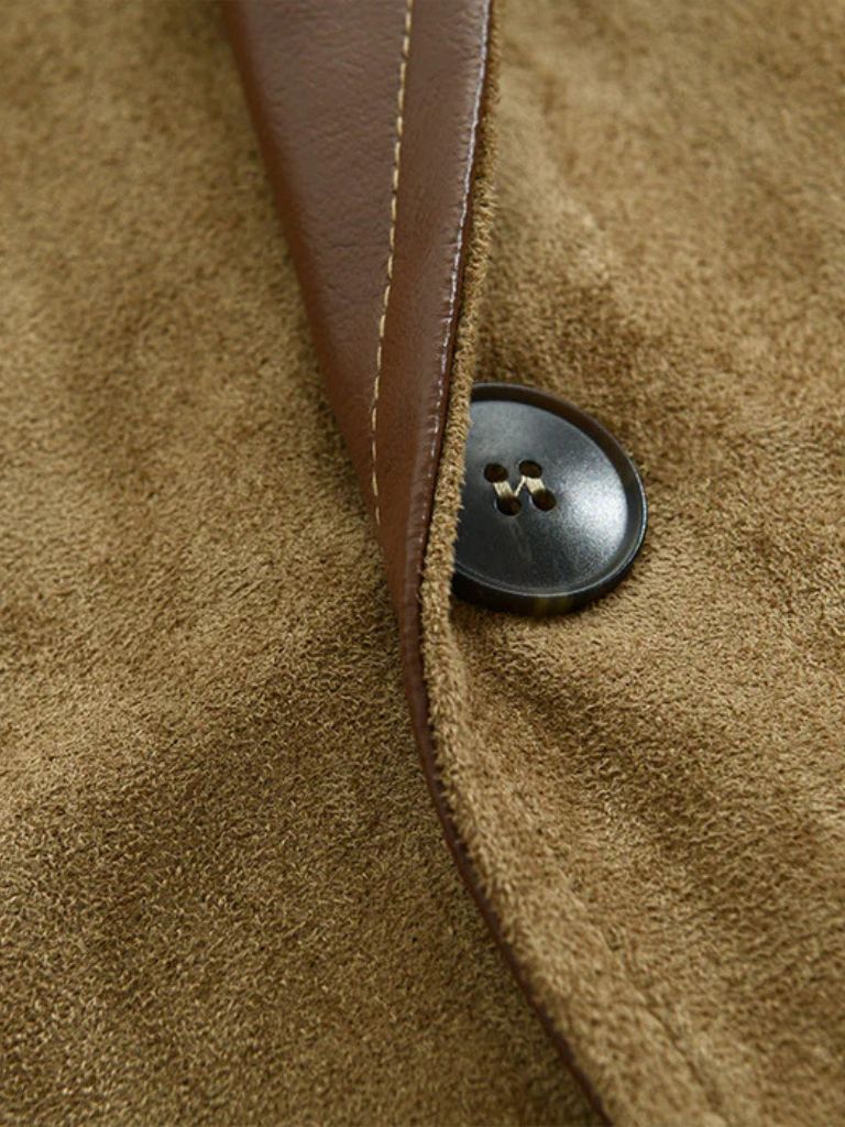 Lucien Autumn Suede Coat - Cross & Crown