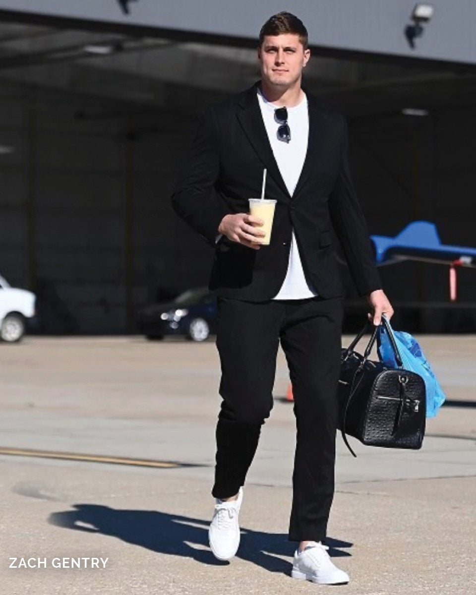 Pantalon de costume extensible coupe athlétique - noir