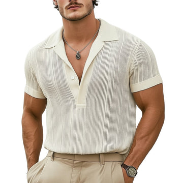 Oxford Breeze - Men's Summer Classic Knitted Breathable V Neck T-Shirt