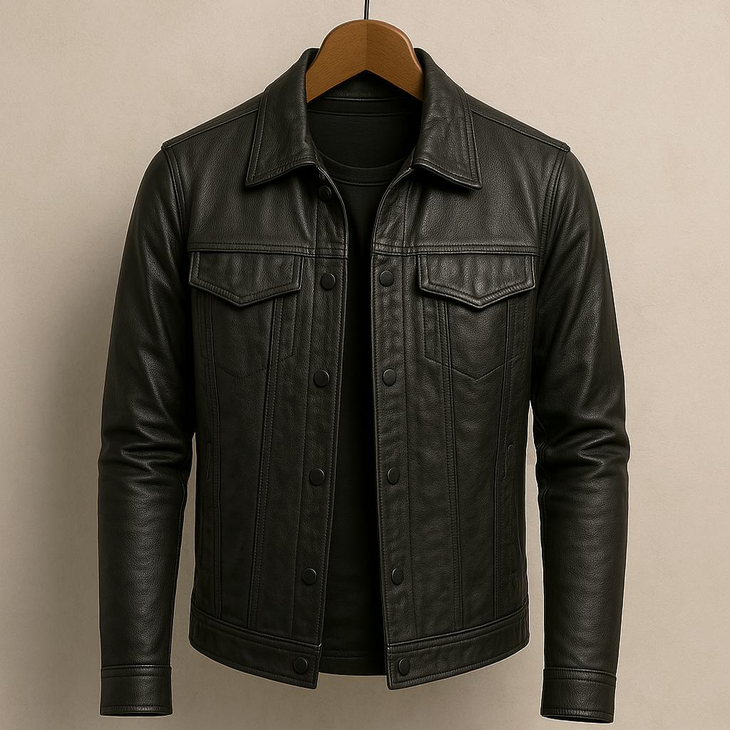 Veste en cuir Harrison Forge