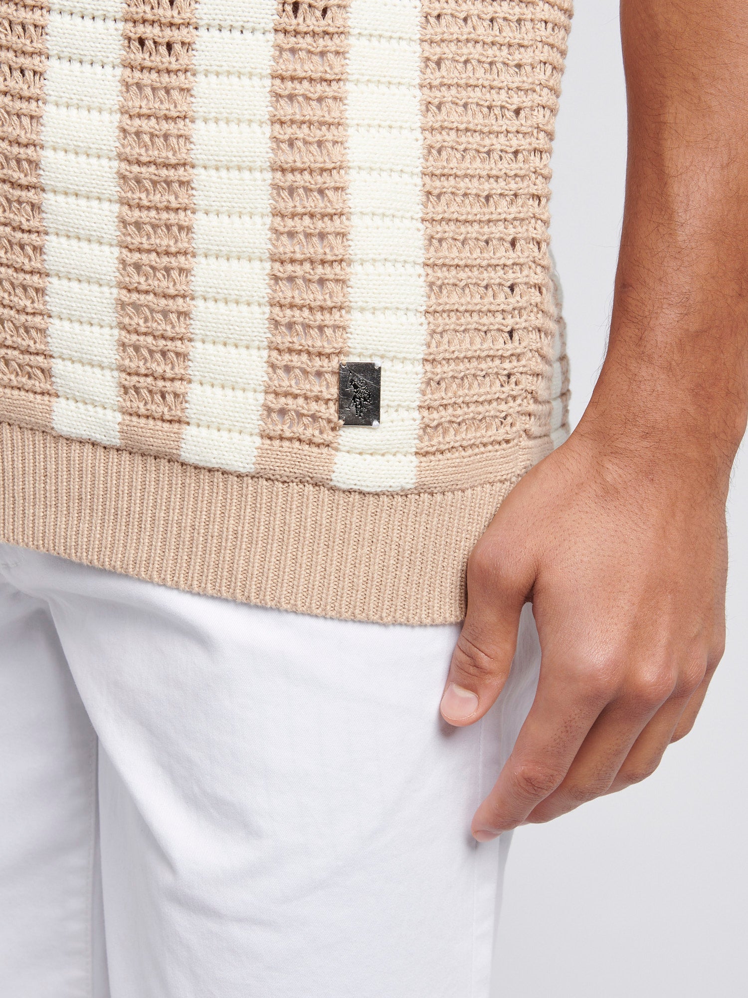 Offenes Strick-Polo — Doeskin