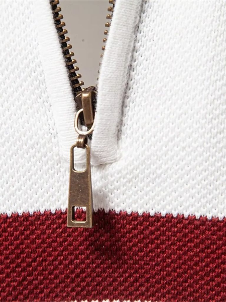 Pullover mit Viertel-Reißverschluss