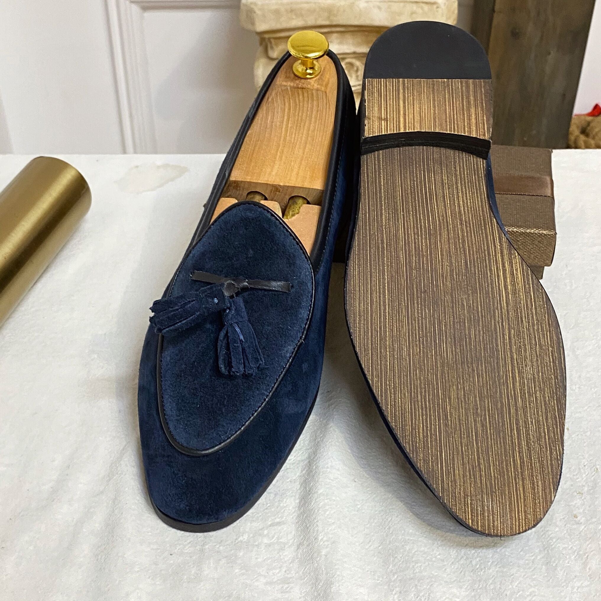 Monte-Carlo Yacht Wildleder Quasten Slipper