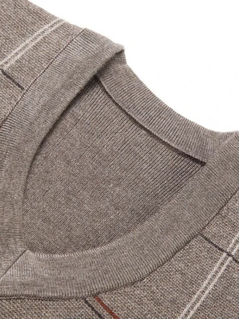 Academic Checkered Knit Vest - Fayymont Co