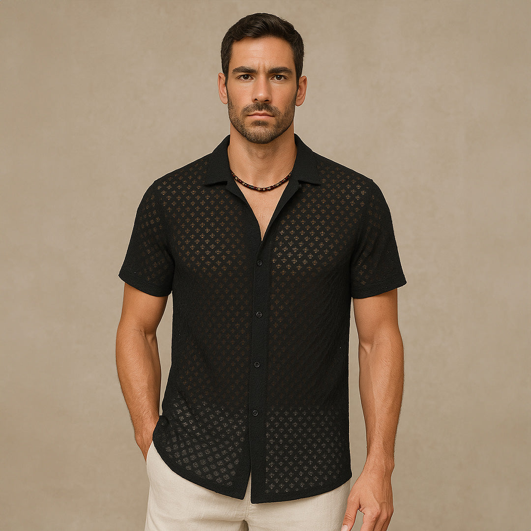 Sommer Mesh Herren Hemd