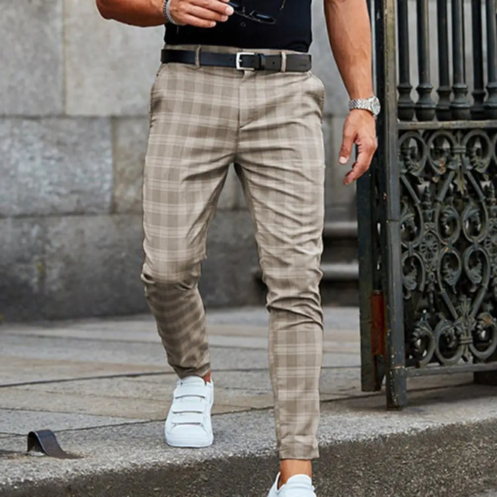 Ampezzo Plaid Loose Pencil Pants