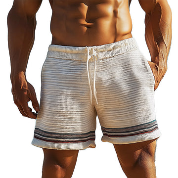 Fayymont | Men's Simple Woolen Striped Beach Shorts