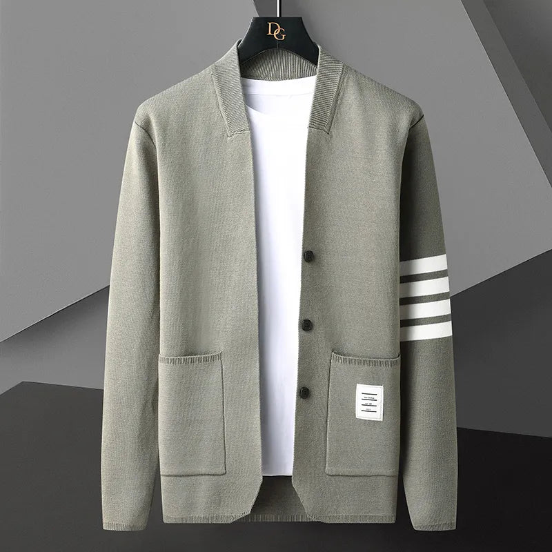 Heritage Wolle Streifen Cardigan