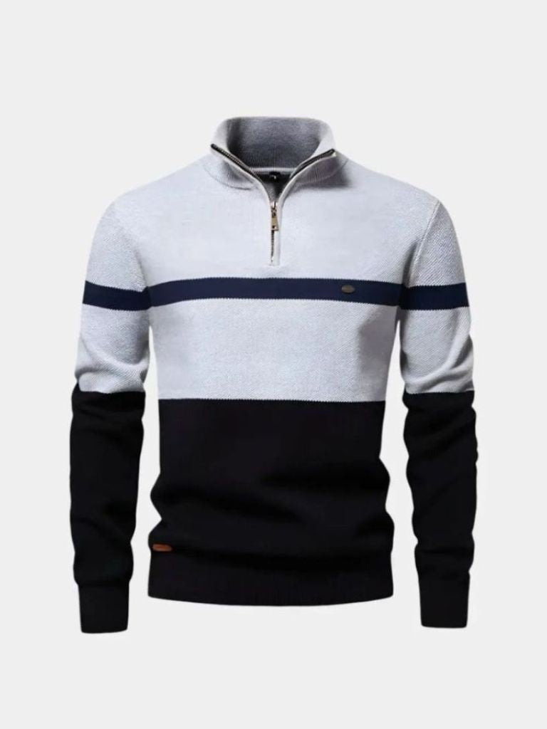 Pullover mit Viertel-Reißverschluss