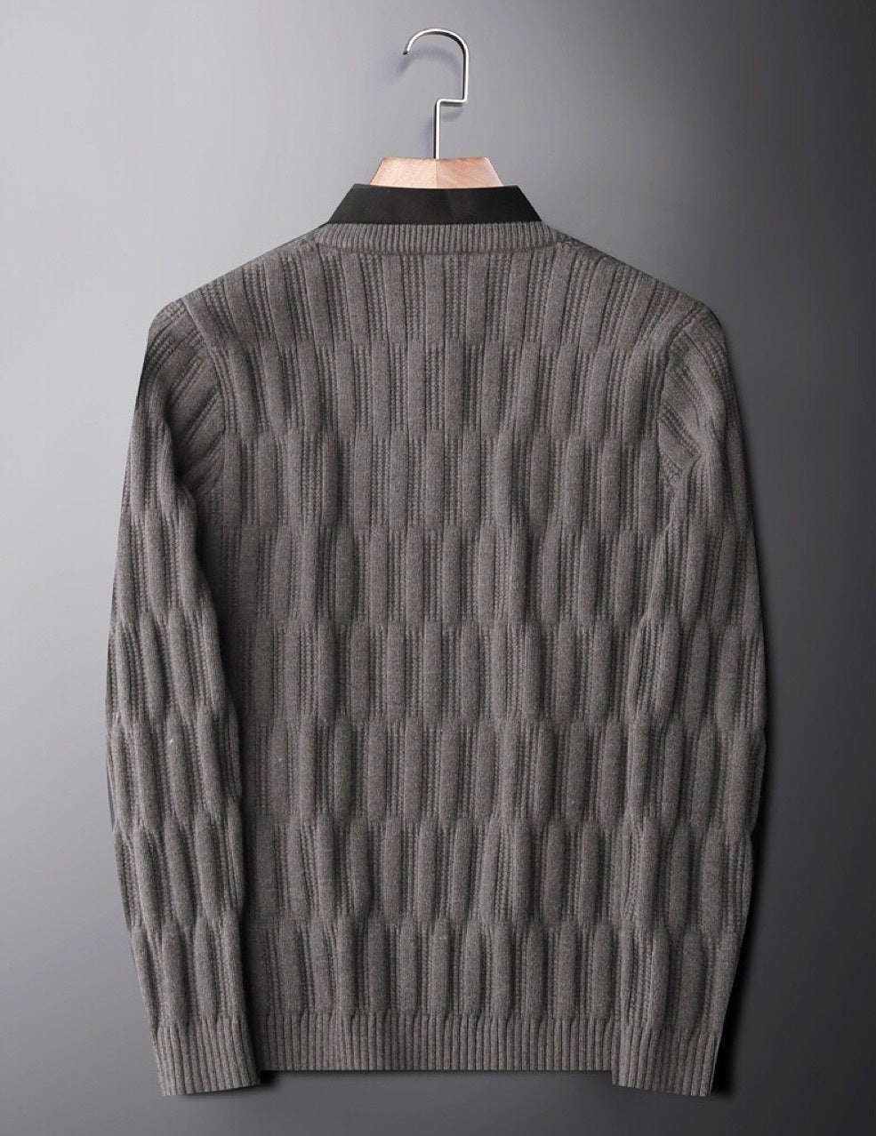 Lenny | Men's Ribbed Polo Collar Sweater