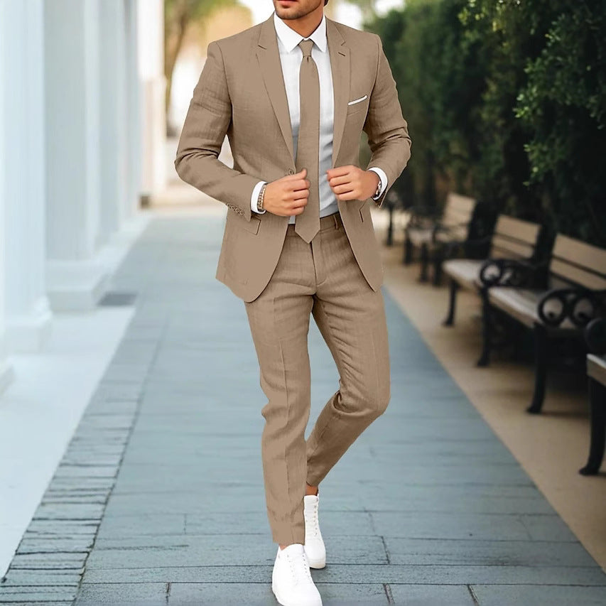 Herren Zweiteiler – Leichter maßgeschneiderter Blazer und Hose für den Sommer