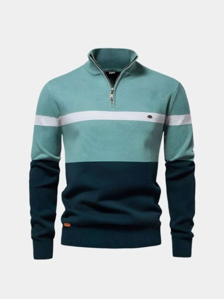 Pullover mit Viertel-Reißverschluss
