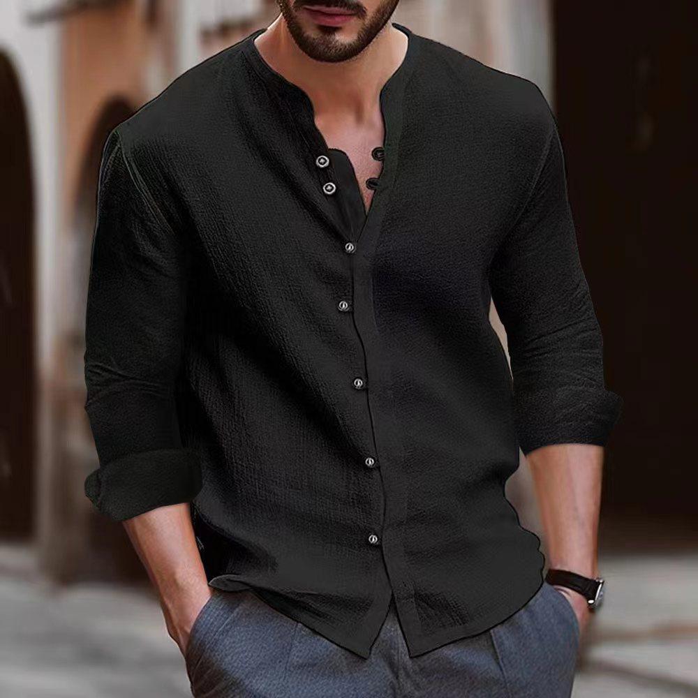 Capri Linen Resort Shirt – Open Collar