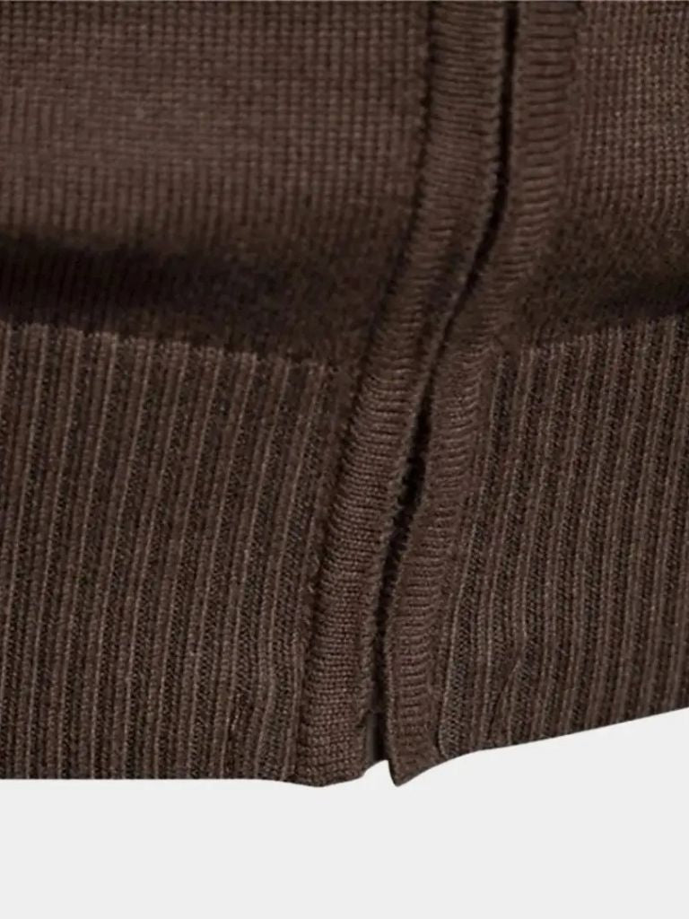 Cardigan Sweater Zipper Standing Collar Knitwear - Fayymont Co