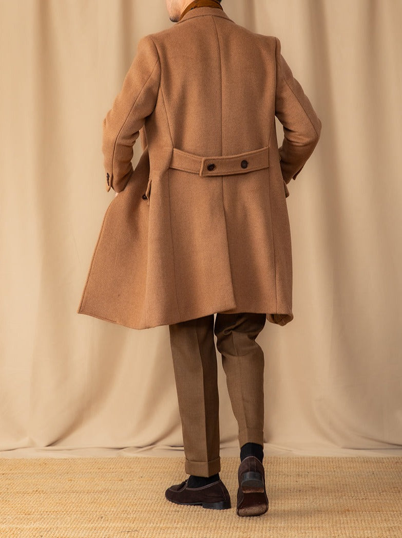 Firenze Wollmischung Doppelreihiger Polo-Mantel