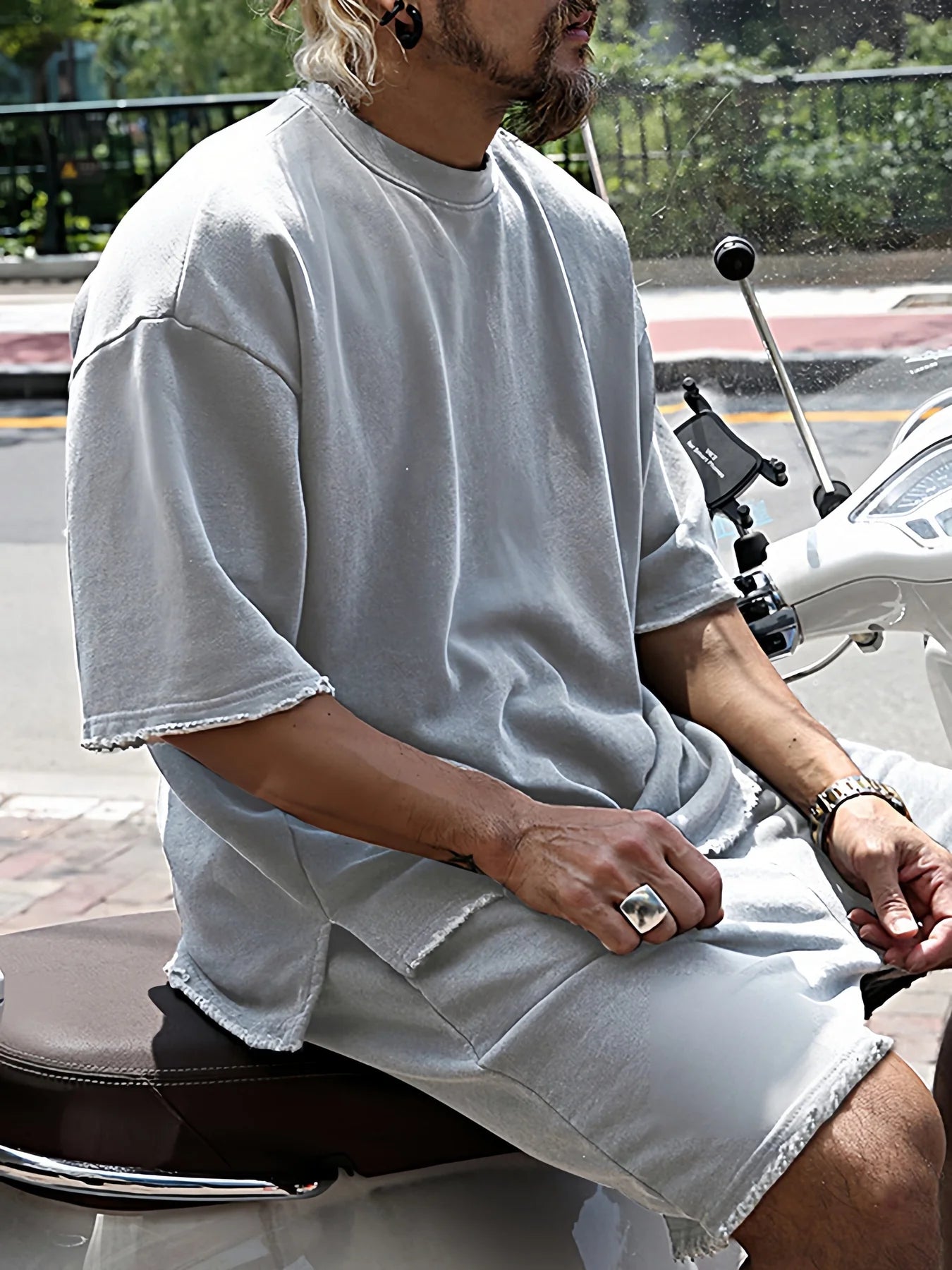 Men’s 100% Cotton T-Shirt & Shorts Set – Co-ord Loungewear Set Summer Essential