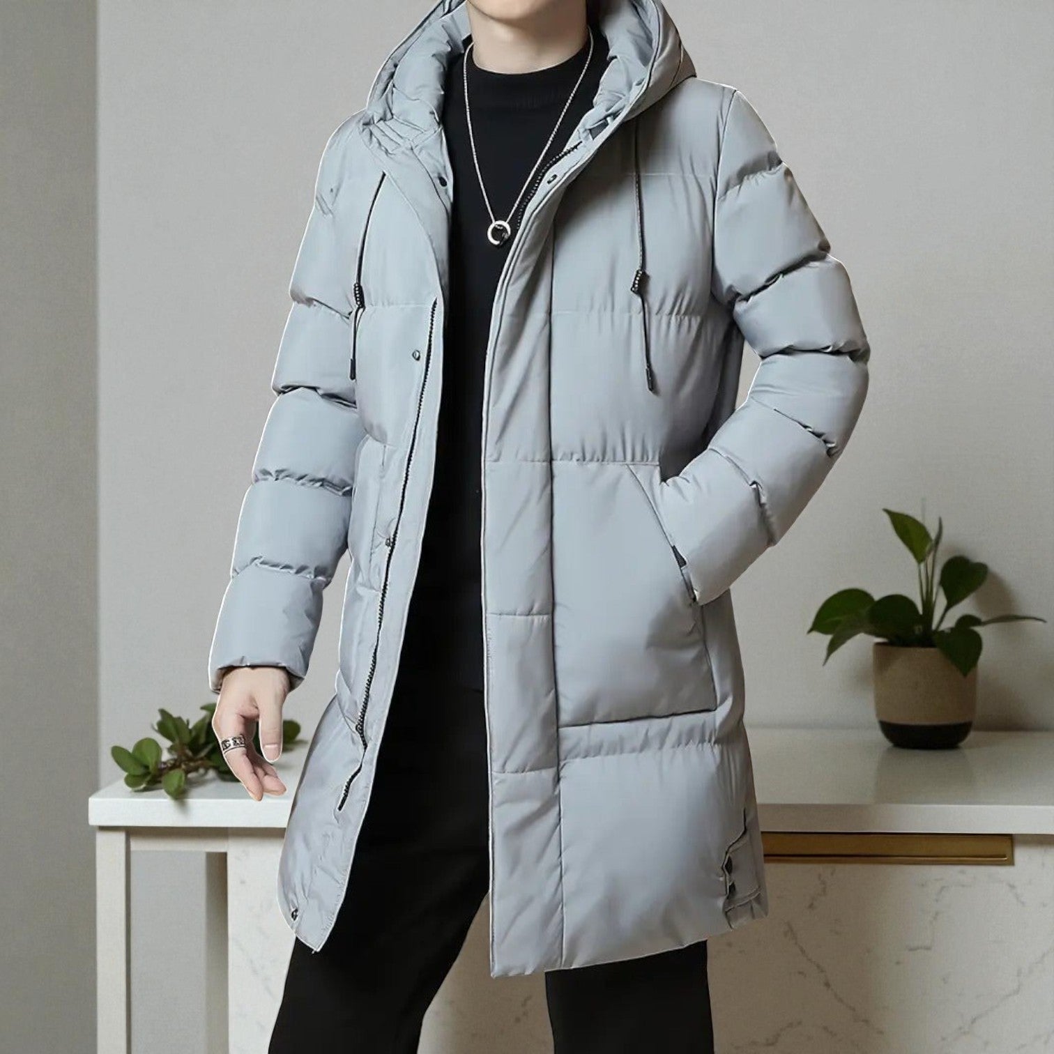 Frank – Long, Water-Resistant Winter Parka with Hood