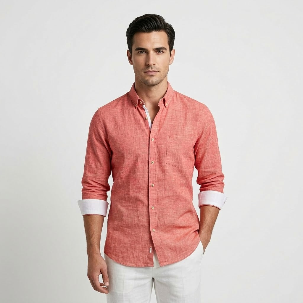 Chemise en mélange de lin – Coupe ajustée
