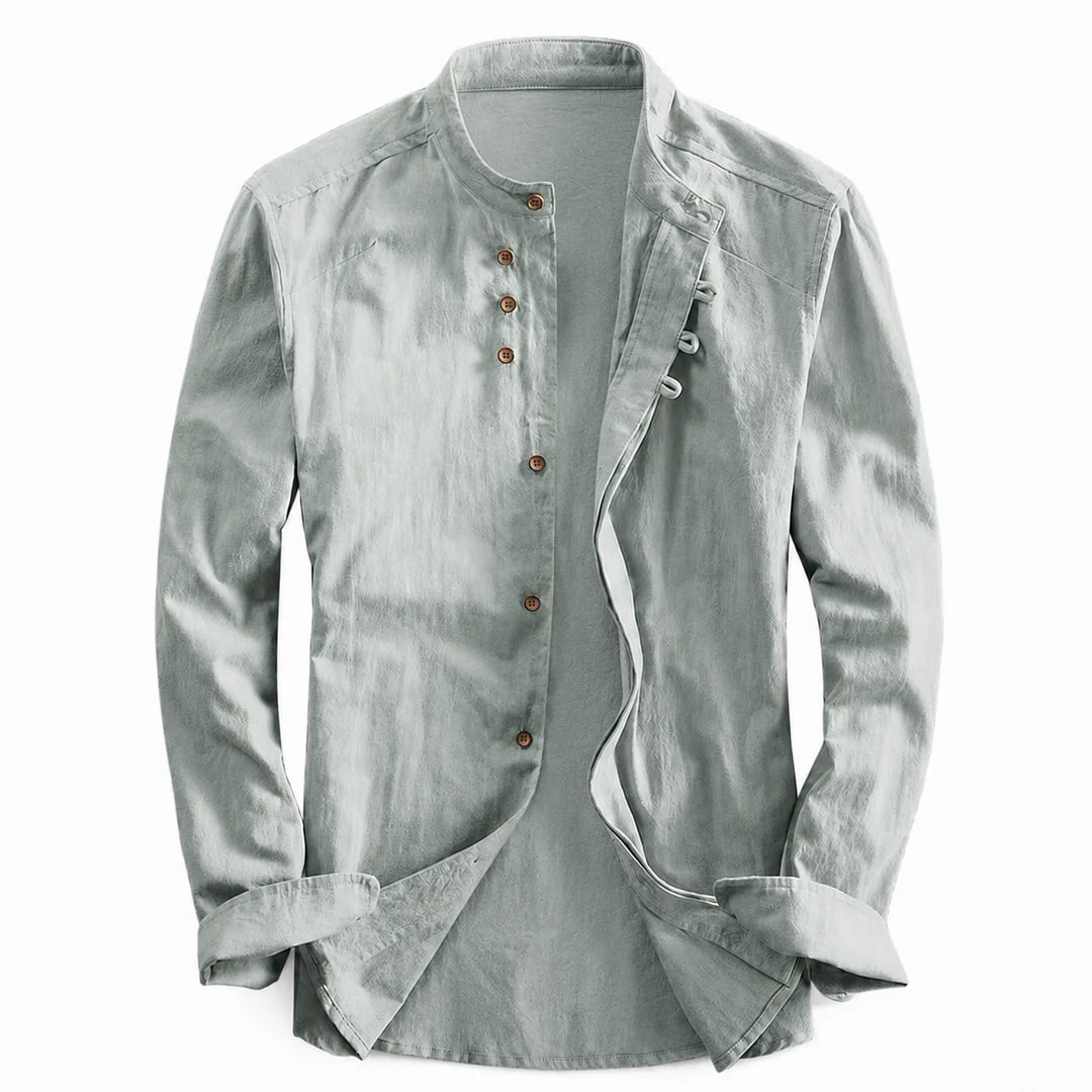 Kyoto - Men's Ultra Comfortable Band Collar Shirt