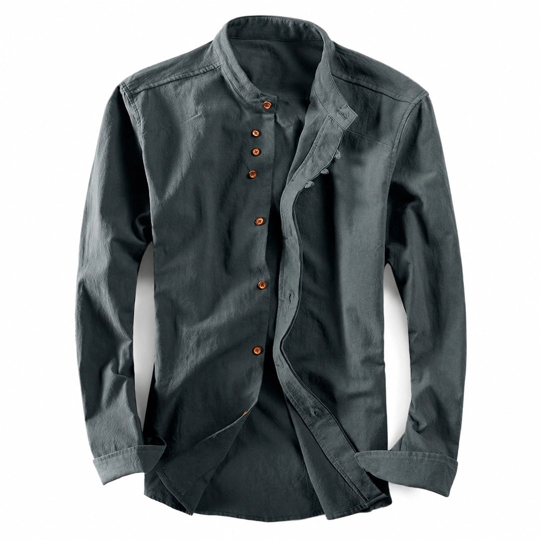 Kyoto - Men's Ultra Comfortable Band Collar Shirt