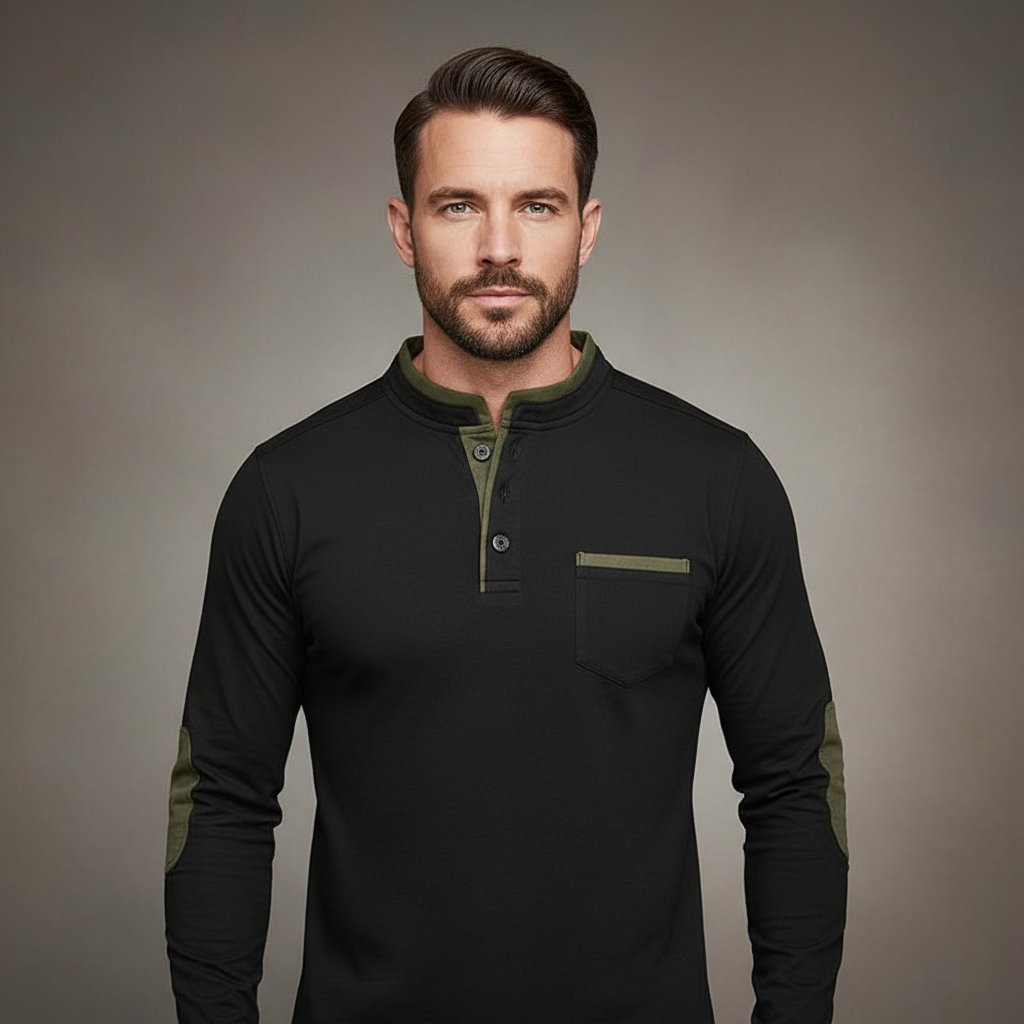 Men’s V-Neck Sweater – Classic Long Sleeve Knit