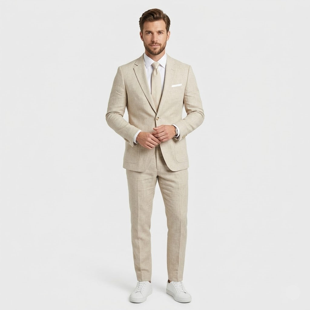 Herren Zweiteiler – Leichter maßgeschneiderter Blazer und Hose für den Sommer