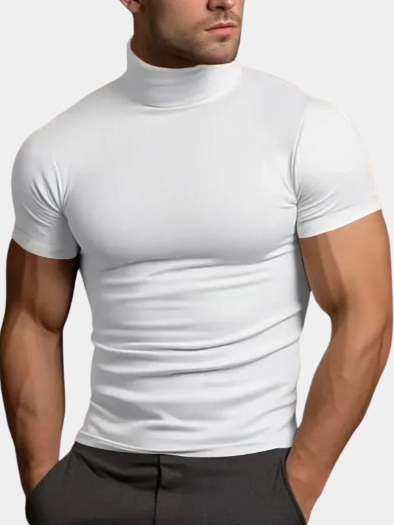 Solid Casual Turtle Neck T-Shirt - Fayymont Co