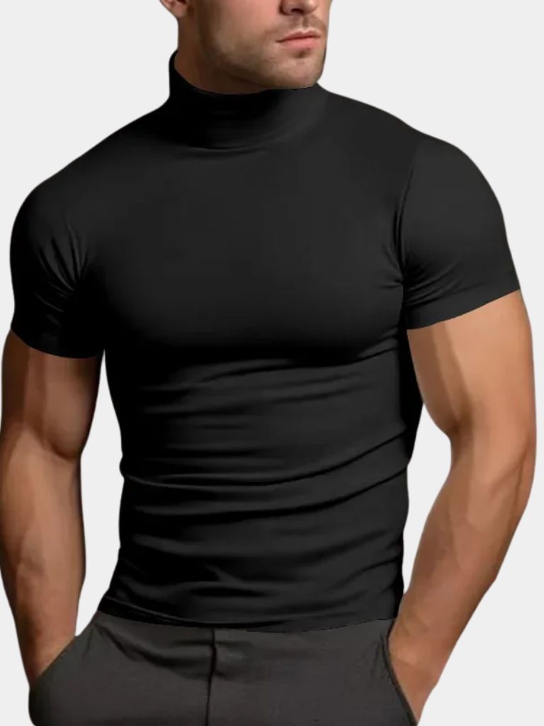 Solid Casual Turtle Neck T-Shirt - Fayymont Co