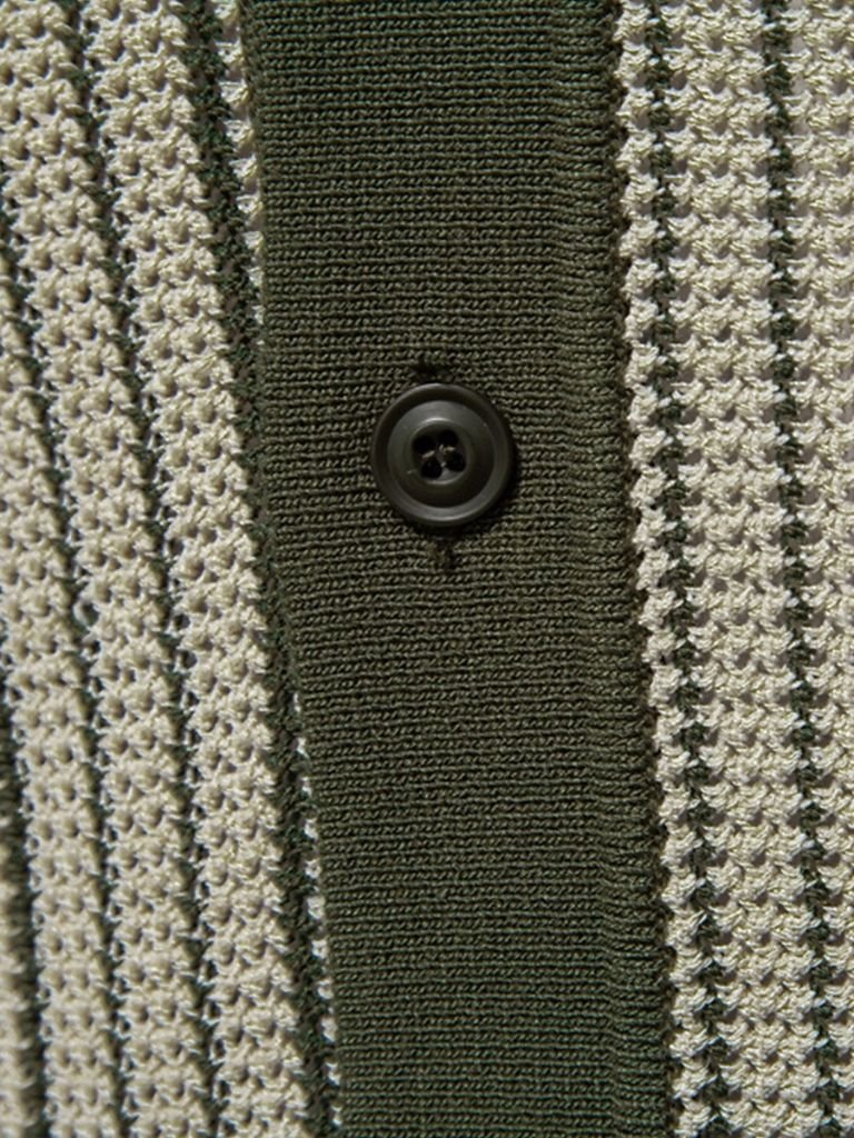 Striped Knit Polo Shirt - Fayymont Co