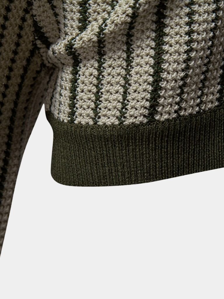 Striped Knit Polo Shirt - Fayymont Co